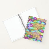 おもしろいカラフルブラシストロフェイクークユニコーングリッター ノートブック (内部)