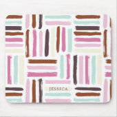 おもしろいカラフルブラシストローク マウスパッド (正面)