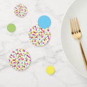 おもしろいカラフルブルーグリーンイエローポルカドット コンフェッティ (グループ)