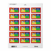 おもしろいカラフルベビー住所 シール (フルシート)