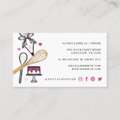 おもしろいカラフルベーキング料理器具ブラック&金ゴールド 名刺 (裏面)