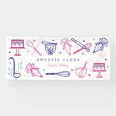 おもしろいカラフルベーキング&料理アースケーキベーカリー 横断幕 (横)