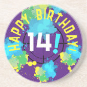 おもしろいカラフルペイントボールターゲット(ばちゃばちゃ)跳ねるガンターゲット コースター (正面)