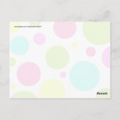おもしろいカラフルホットピンクブルーグリーン水玉模様 ポストカード (裏面)