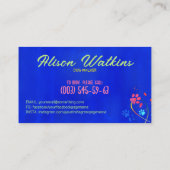 おもしろいカラフルポープリントのトレイル – ドッグウォーカー 名刺 (裏面)