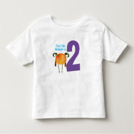 おもしろいカラフルマイリトルモンスターは2歳 トドラーTシャツ