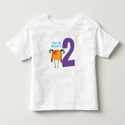 おもしろいカラフルマイリトルモンスターは2歳 トドラーTシャツ (正面)