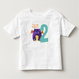 おもしろいカラフルマイリトルモンスターは2歳 トドラーTシャツ