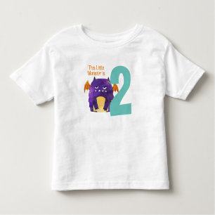 おもしろいカラフルマイリトルモンスターは2歳 トドラーTシャツ