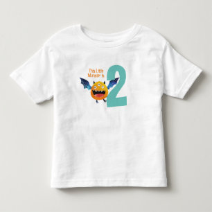 おもしろいカラフルマイリトルモンスターは2歳 トドラーTシャツ