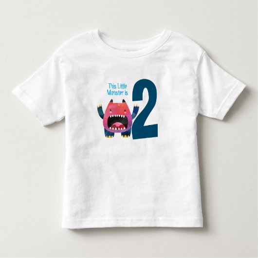 おもしろいカラフルマイリトルモンスターは2歳 トドラーTシャツ (正面)