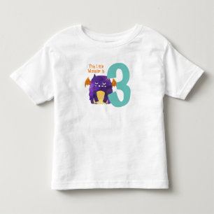 おもしろいカラフルマイリトルモンスターは3歳 トドラーTシャツ