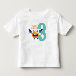 おもしろいカラフルマイリトルモンスターは3歳 トドラーTシャツ