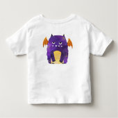おもしろいカラフルマイリトルモンスターは4歳の誕生日 トドラーTシャツ (裏面)