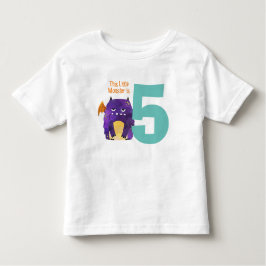 おもしろいカラフルマイリトルモンスターは5歳の誕生日 トドラーTシャツ