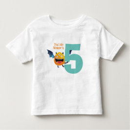 おもしろいカラフルマイリトルモンスターは5歳 トドラーTシャツ