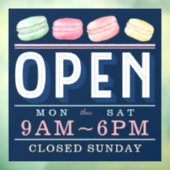 おもしろいカラフルマカロンオープンアワーズベーカリー事業 ウィンドウサイン (シート3)