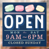 おもしろいカラフルマカロンオープンアワーズベーカリー事業 ウィンドウサイン (シート2)