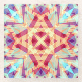 おもしろいカラフルマクメリーマリストのクリスマス ガラスコースター (正面)