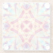 おもしろいカラフルマクメリーマリストのクリスマス ガラスコースター (裏面)