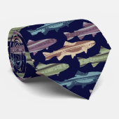 おもしろいカラフルマスの魚のパターン ネクタイ (ロール)