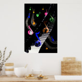 おもしろいカラフルミュージカル ポスター (キッチン)