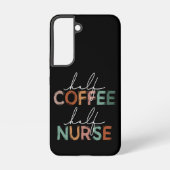 おもしろいカラフルメディカルハーフコーヒーハーフナース SAMSUNG GALAXYケース (裏面)