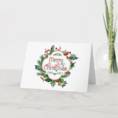 おもしろいカラフルメリークリスマスホリースクリプト シーズンカード (正面)