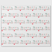 おもしろいカラフルメリークリスマス、オーナメントアートパターン ラッピングペーパー (フラット)