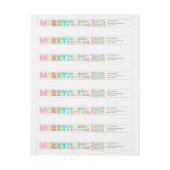 おもしろいカラフルメリー全体 ラップアラウンドラベル (シート)