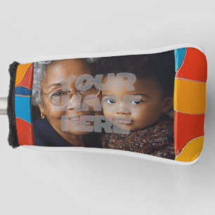 おもしろいカラフルモザイクパターン ゴルフヘッドカバー