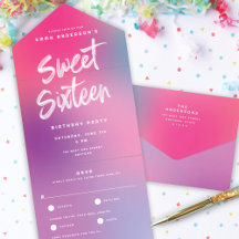 おもしろいカラフルモダンSweet sixteen誕生会