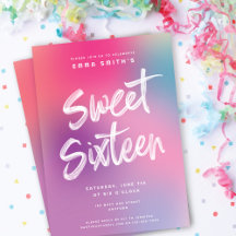 おもしろいカラフルモダンSweet sixteen誕生会