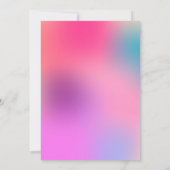 おもしろいカラフルモダンSweet sixteen誕生会 招待状 (裏面)