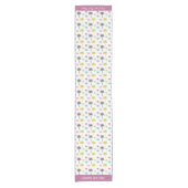 おもしろいカラフルヤシの熱帯模様 ショートテーブルランナー (正面)