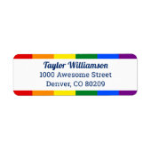 おもしろいカラフルユニークLGBTゲイプライドレインボー ラベル (正面)