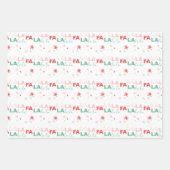 おもしろいカラフルララタイポグラフィパターン ラッピングペーパーシート (正面)