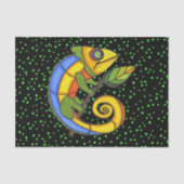 おもしろいカラフルリザードブランチドット 薄葉紙 (正面)