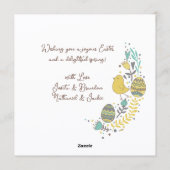 おもしろいカラフルリースイースターブランチ卵狩り シーズンカード (裏面)