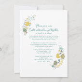 おもしろいカラフルリースイースターブランチ卵狩り 招待状 (裏面)