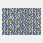 おもしろいカラフルレインボーアイスクリームコーンサマーデイ ラッピングペーパーシート (正面2)