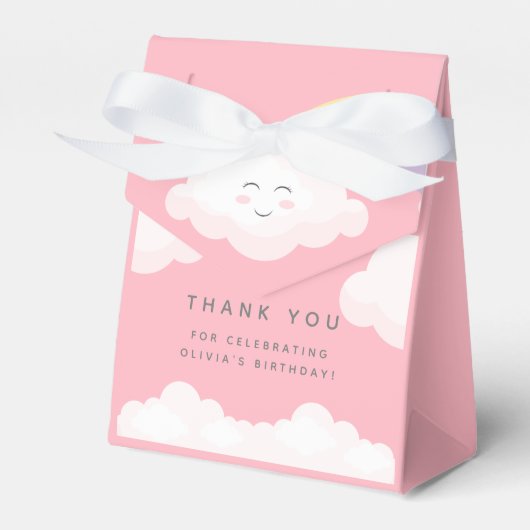 おもしろいカラフルレインボー誕生日お願いボックス フェイバーボックス (正面サイド)