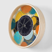おもしろいカラフルレトロ地域抽象芸術時間はMoney 壁時計 (傾斜)