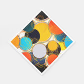 おもしろいカラフルレトロ抽象芸術フリーフォームパーティー スタンダードランチョンナプキン (角)