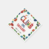 おもしろいカラフルロッククライムマウンテンアドベンチャー絵を描 スタンダードカクテルナプキン (角)