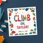 おもしろいカラフルロッククライムマウンテンアドベンチャー絵を描 スタンダードカクテルナプキン