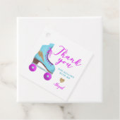 おもしろいカラフルローラスケートで滑る誕生日パーティー フェイバータグ (インサイチュ)