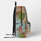 おもしろいカラフルヴィンテージヨーロッパの地図 プリントバックパック (左)