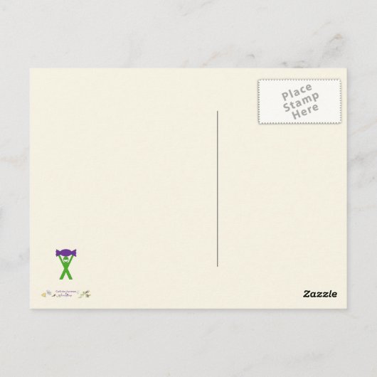 おもしろいカラフル予測できなファンキー500000000 ポストカード (裏面)