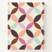 おもしろいカラフル円抽象芸術パターン ノートブック (裏面)
